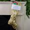 20.5" Sequin Snowflake Stocking with White Faux Fur Cuff, Gold